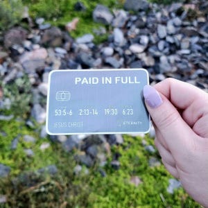 Paid In Full: Jesus Credit Card Sticker image 1