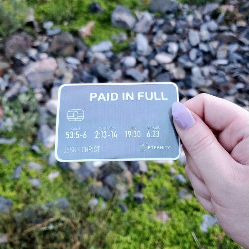 Paid In Full: Jesus Credit Card Sticker image 1