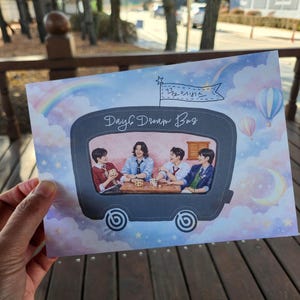 Cartolina ispirata al Dream Bus di DAY6, stampa artistica 5x7, oggetto da collezione per i fan del decimo anniversario del K-Pop