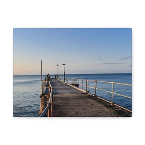 Beach Pier Canvas Art Print, Coastal Home Décor, Ocean Wall Art, Nautical Decor, Gift for Beach Lovers, Seaside Wall Hanging