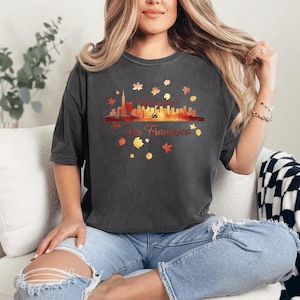 Comfort Colors San Francisco T-Shirt: Golden Gate Bridge Tech Souvenir