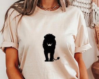 Majestic Lion Silhouette T-Shirt: Comfort Colors Unisex Tee