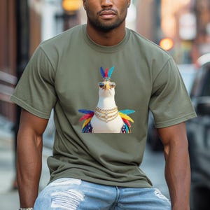 Funny 4th of July Seagull T-Shirt: Patriotic Comfort Colors Tee