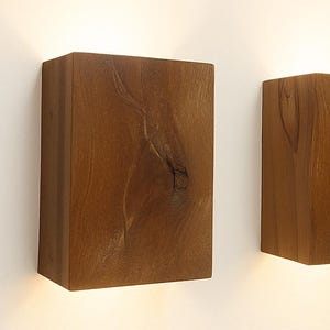 Rustic Oak Wood  Wall Lamp, Bedside Lamp, Wood Sconce, Wooden Wall Lamp