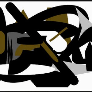 Black and White Geometric Abstract Art Print: Modern Wall Decor (Digital Download)