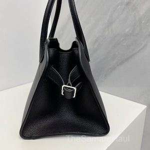 Genuine Cowhide Classic Pebbled Leather Commuter Bag Elegant image 5