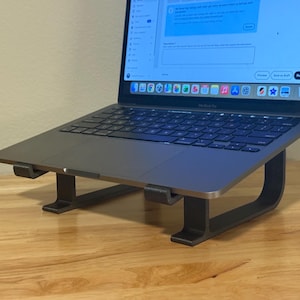 Suporte para laptop impresso em 3D - Elevador ergonômico para MacBook e PC