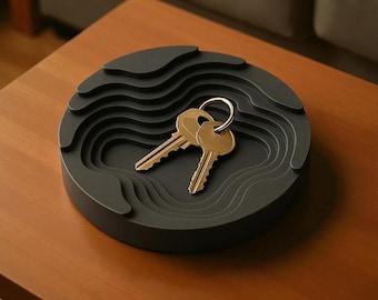 Bandeja para llaves topográfica impresa en 3D / Organizador de escritorio moderno