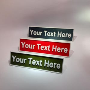 Plaque signalétique personnalisée - plaque signalétique de bureau - imprimée en 3D - plaque signalétique - enseigne de bureau personnalisée - enseigne de bureau - fournitures de bureau - enseigne de bureau - enseigne personnalisée