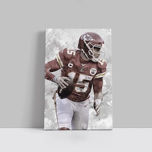 Patrick Mahomes Canvas Kansas City Chiefs Poster Football Wall Art NFL Framed Canvas Print Sports Home Decor K153 Birthday Gift