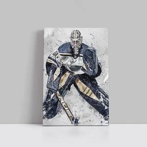 Jordan Binnington Canvas St. Louis Blues Poster Hockey Wall Art NHL Player Framed Canvas Print Sports Home Decor K43 Birthday Gift