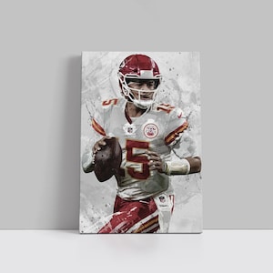 Patrick Mahomes Canvas Kansas City Chiefs Poster Football Wall Art NFL Framed Canvas Print Sports Home Decor K154 Birthday Gift