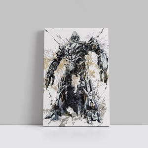 Megatron Canvas Transformers Movie Poster Superhero Wall Art Autobots Movie Framed Canvas Print Home Decor J76 Birthday Gift