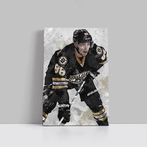 David Pastrnak Canvas Boston Bruins Poster Hockey Wall Art NHL Player Framed Canvas Print Sports Home Decor K37 Birthday Gift