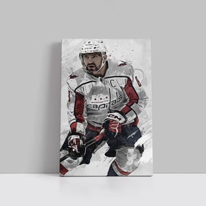 Alexander Ovechkin Canvas Washington Capitals Poster Hockey Wall Art NHL Player Framed Canvas Print Sports Home Decor K25 Birthday Gift