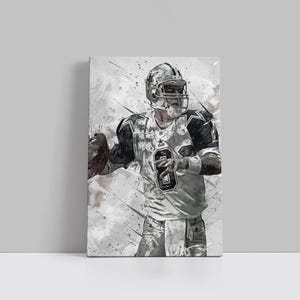 Troy Aikman Canvas Dallas Cowboys Poster Football Wall Art NFL Framed Canvas Print Sports Home Decor K166 Birthday Gift
