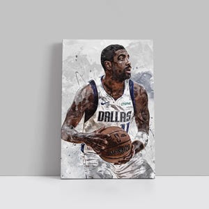 Kyrie Irving Canvas Dallas Mavericks Poster Basketball Wall Art NBA Framed Canvas Print Sports Home Decor K89 Birthday Gift