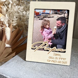 Personalisiertes Geschenk für Papa - Fotorahmen mit Gravur