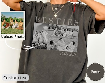 Custom Besties Photo Shirt, Personalized Best Friend Shirt, Vintage 90s Bootleg Tee, BFF Birthday Gift, Friendship Matching Shirt