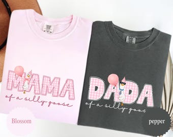 Silly Goose 1st Birthday Matching Family Shirts, Mama Goose Shirt, Dada Goose Tee, One Silly Goose Party Outfit, Gift for Mom and Dad