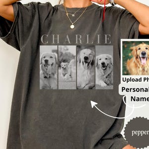 Custom Golden Retriever Shirt, Personalized Pet Photo Golden Retriever Lover Gift, Dog Mom Gift, Comfort Colors Shirt for Pet Lovers