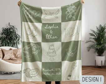 Personalized couples throw blanket,  Wedding Gift For Couple, Marriage Blanket Mr And Mrs Gift,  Bridal Shower Gift for Couple