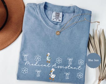 Medical Assistant Coquette Daisy Shirt, medical assistant gift MA, medical assistant Shirt, For Medical Assistant, Nurse Appreciation Gift