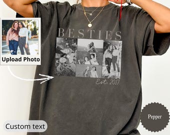 Custom Besties Photo Shirt, Personalized Best Friend Shirt, Vintage 90s Bootleg Tee, BFF Birthday Gift, Friendship Matching Shirt