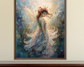 春の花の妖精アート | 花の妖精の肖像画