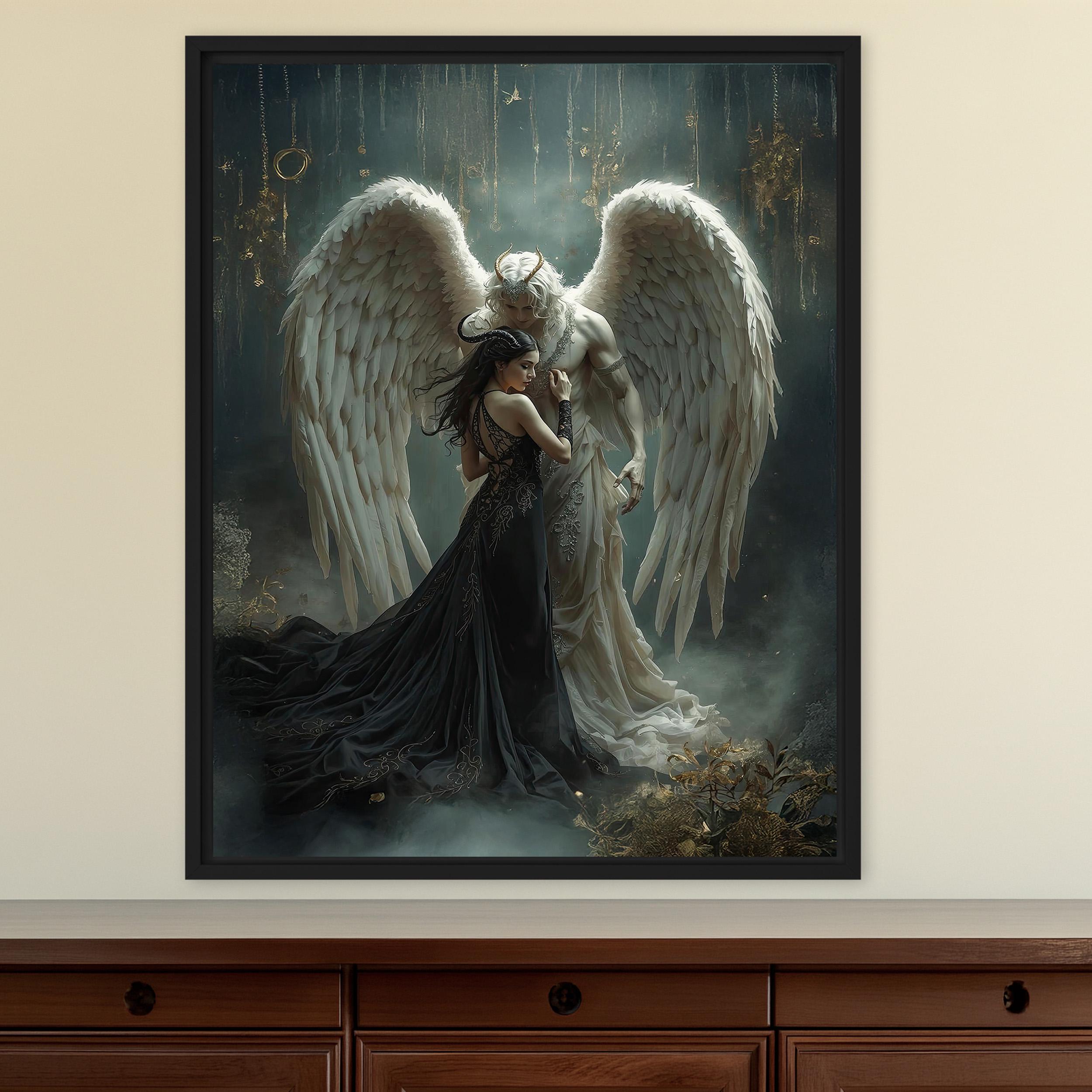Dark Angel Lovers Art Print - Etsy