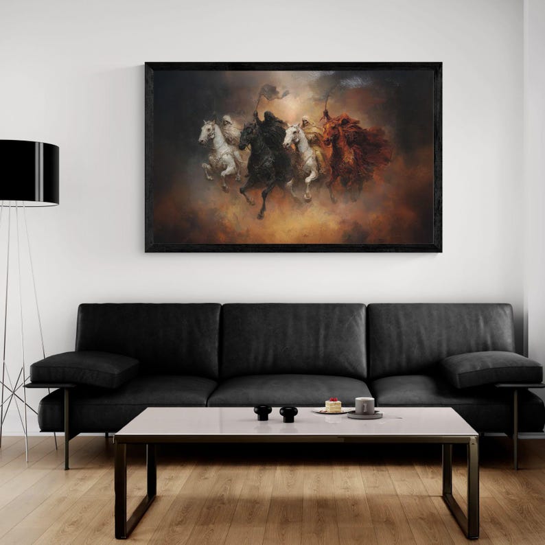 Four Horsemen of the Apocalypse Wall Art | Dark Fantasy Riders - Etsy