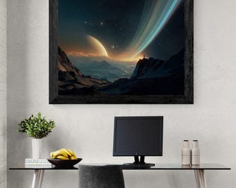 Cosmic Passage Art Print - Surreal Fantasy Landscape Wall Decor ...