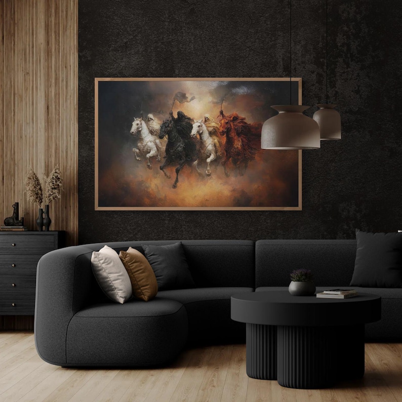 Four Horsemen of the Apocalypse Wall Art | Dark Fantasy Riders - Etsy