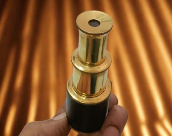 Brass Collapsible Telescope | Working Spyglass Monocular - Vintage Nautical Scope Gift