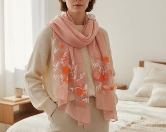 Light pink sacrf gift for her wedding, birthday