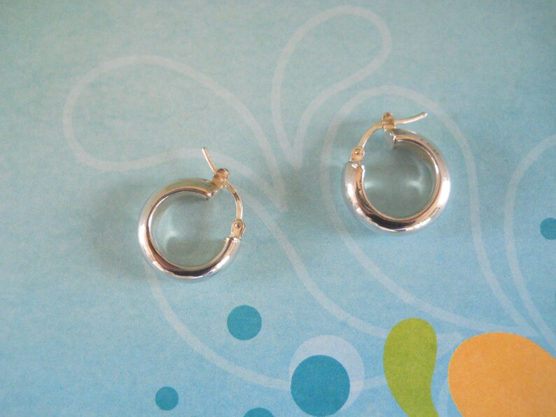 Polished Sterling Silver Hoops - Etsy