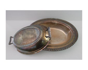 1883 F.B. Rogers Silver Co Silver Plate 12" Serving Dish With Lid