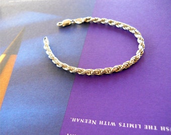 Sterling Silver ROPE Bracelet — Made In Italy