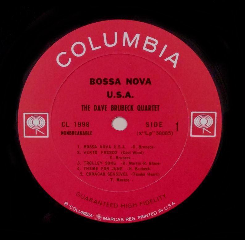 The Dave Brubeck Quartet BOSSA NOVA USA Vinyl Album Columbia Records 1963 image 3