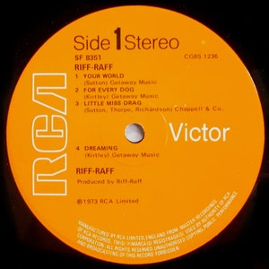 RIFF RAFF 1973 British Import Original Release image 3