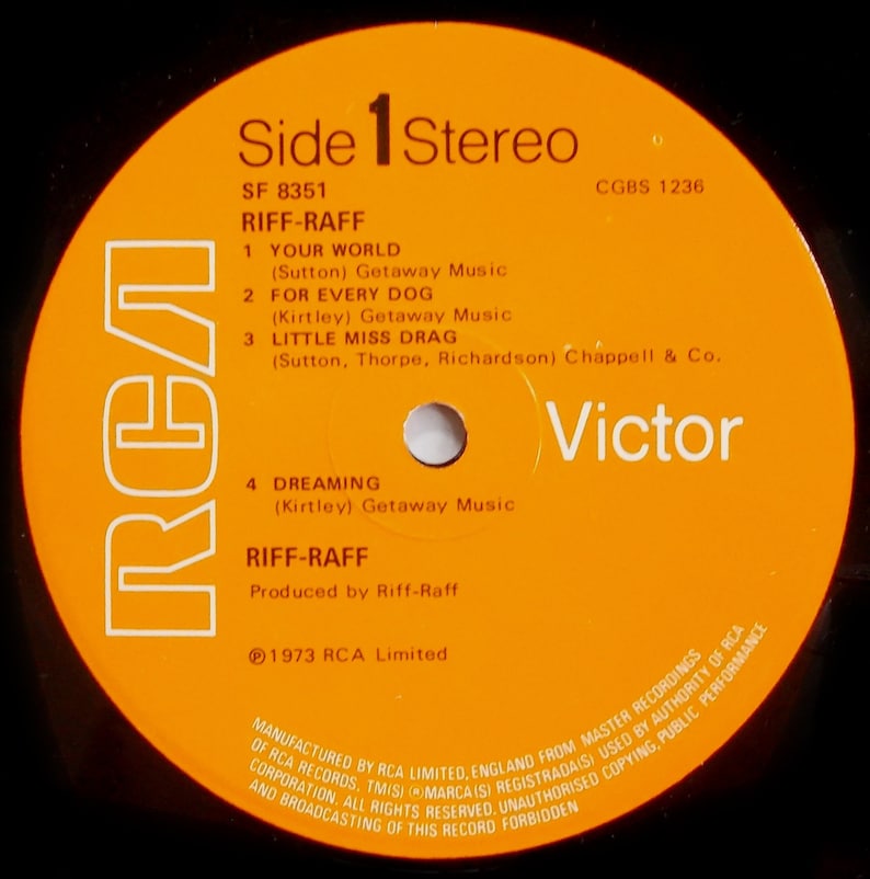 RIFF RAFF 1973 British Import Original Release image 3