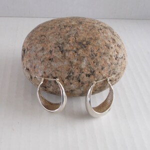 Sterling Silver Large Oval Hoops