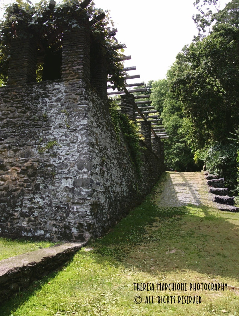 Lungo il muro di pietra con stuoia o stampa fotografia originale firmato solo immagine 1