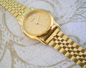 PULSAR Goldtone/Stainless Steel Watch