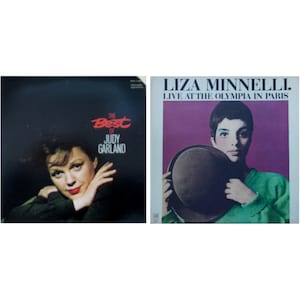 JUDY & LIZA 2 Vinyl LP's — The Best Of Judy Garland (Double Album 1973) — Liza Minnelli - Live At The Olympia In Paris (Monarch 1972)