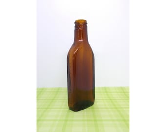 Vintage Father John's Medicine Amber Glass Bottle —  Lowell, MA