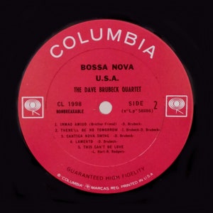 The Dave Brubeck Quartet BOSSA NOVA USA Vinyl Album Columbia Records 1963 image 4