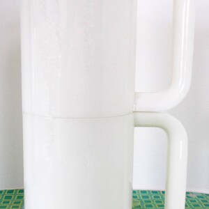 1970's Apple Green Thermos & 2 Massimo Vignelli White Stackable Mugs image 4