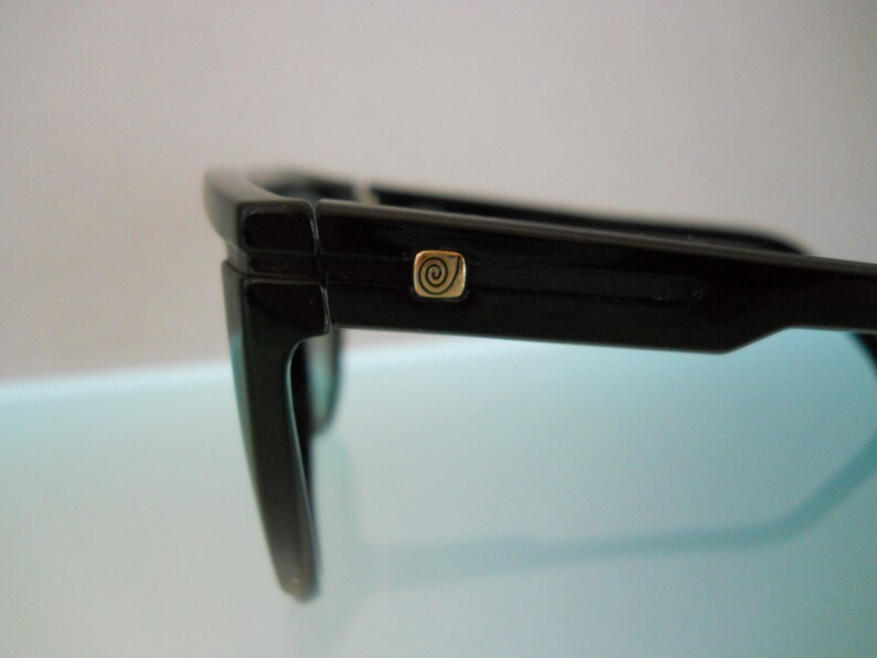 Vintage CORNING Large Black Frame Sunglasses - Etsy