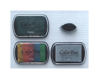 Color Box Pigment Stamp Pads ∎ 3 Full Size & 1 Cat Eye Size